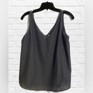 Loft Gray Tanktop Size Small Lined Velvet Feel Perfect for Work or Play